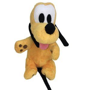 Disney Parks Pluto Plush Puppy Dog Baby Stuffed Animal Orange 7" Authentic Pup